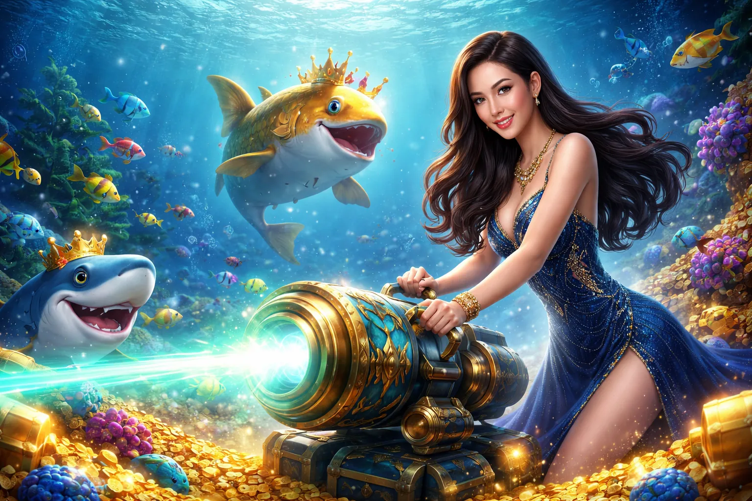 Sảnh game Bắn Cá Kinh88 với đồ họa đại dương sống động